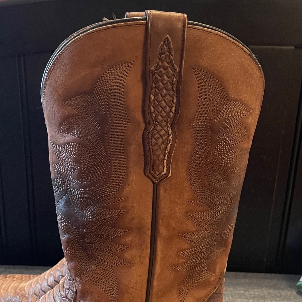 Dan Post Men’s Brown Cowboy Boots 10.5 - Picture 6 of 8